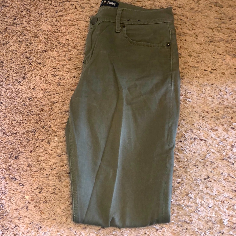 Tall Jean!! Long inseam! Express olive green jeans